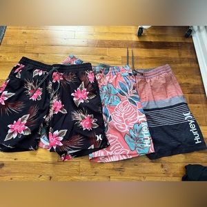 Men’s Hurley size Large bathing suits